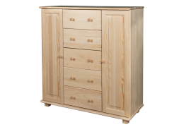 Kommode Massivholz 062 - Abmessung 122 x 118 x 47 cm (H x B x T)