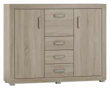 Kommode Lorengau 21, Farbe: Sonoma Eiche - Abmessungen: 109 x 138 x 40 cm (H x B x T)