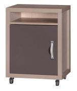Jugendzimmer - Rollcontainer Tobias 10, Farbe: Braun / Grau - 60 x 40 x 40 cm (H x B x T)