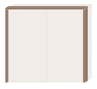 Rahmen für Schiebetürenschrank / Kleiderschrank Gataivai 05 und 06, Farbe: Walnuss