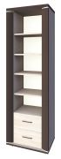 Regal Aitape 37, Farbe: Sonoma Eiche dunkel / Sonoma Eiche hell - Abmessungen: 188 x 60 x 40 cm (H x B x T)