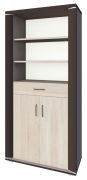 Schrank Aitape 27, Farbe: Sonoma Eiche dunkel / Sonoma Eiche hell - Abmessungen: 188 x 90 x 40 cm (H x B x T)