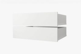 2 x Schrankschubladen, Farbe: Weiß