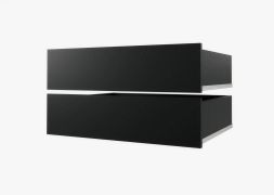 2 x Schrankschubladen, Farbe: Schwarz