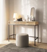 Schreibtisch | elegantes Design | Farbe: Eiche Vicenza | 2 Schubladen | Maße: 104 x 50 x 78 cm | ABS-Kanten | Schminktisch | Griffe & Beine: Schwarz