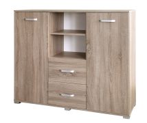 Kommode Kikori 11, Farbe: Sonoma Eiche - Abmessungen: 113 x 130 x 40 cm (H x B x T)