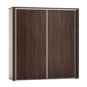 Schiebetürenschrank / Kleiderschrank Aitape 18, Farbe: Sonoma Eiche dunkel - Abmessungen: 188 x 150 x 60 cm (H x B x T)
