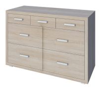 Kommode Kerowagi 15, Farbe: Sonoma Eiche - Abmessungen: 77 x 115 x 41 cm (H x B x T)
