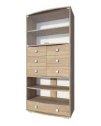 Vitrine Rabaul 28, Farbe: Sonoma Eiche - Abmessungen: 200 x 94 x 40 cm (H x B x T)