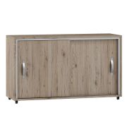 Rollcontainer / Rollschrank Cianjur 06, Farbe: Eiche / Weiß - Abmessungen: 72 x 120 x 45 cm (H x B x T)