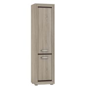 Schrank Kundiawa 34, Farbe: Sonoma Eiche hell / Sonoma Eiche dunkel - Abmessungen: 200 x 50 x 40 cm (H x B x T)