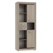 Schrank Kundiawa 29, Farbe: Sonoma Eiche hell / Sonoma Eiche dunkel - Abmessungen: 200 x 80 x 40 cm (H x B x T)