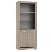 Schrank Kundiawa 31, Farbe: Sonoma Eiche hell / Sonoma Eiche dunkel - Abmessungen: 200 x 80 x 40 cm (H x B x T)