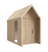 Gartenhütte mit  Fenster aus Sicherheitsglas | Natur | Grundfläche: 4,50 m² | Skandinavischer Style | Malmö 26 | Fichtenholz | Außenmaße: 162,4 x 207,7 cm