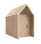 Geräteschuppen / Gerätehaus| Dreieckfenster | Natur | Grundfläche: 4,50 m² | Außenmaße: 162,4 x 207,7 cm | Skandinavischer Style | Malmö 28 | Satteldach