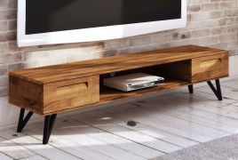 TV-Unterschrank Masterton 18 Wildeiche massiv geölt - Abmessungen: 42 x 182 x 45 cm (H x B x T)