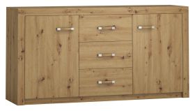 Kommode Vanimo 14, Farbe: Eiche - Abmessungen: 80 x 156 x 42 cm (H x B x T)