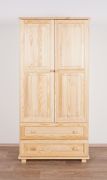 Kleiderschrank Massivholz natur 010 - 190 x 80 x 60 cm (H x B x T)