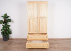 Schrank Massivholz natur 010 - Abmessung 190 x 90 x 60 cm (H x B x T)