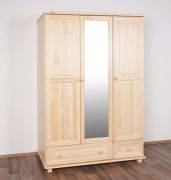 Kleiderschrank Massivholz natur 019 - Abmessung 190 x 120 x 60 cm (H x B x T)