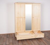 Schrank Massivholz natur 019 - Abmessung 190 x 120 x 60 cm (H x B x T)