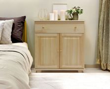 Kommode Kiefer massiv Vollholz natur 048 - Abmessung 100 x 100 x 42 cm (H x B x T)