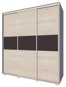 Schiebetürenschrank / Kleiderschrank Rabaul 39, Farbe: Sonoma Eiche hell / Sonoma Eiche dunkel - Abmessungen: 210 x 160 x 60 cm (H x B x T)