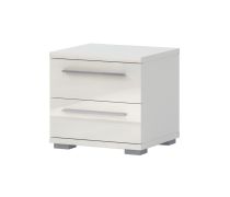 Nachtkästchen Siumu 18, Farbe: Beige / Beige Hochglanz - 43 x 45 x 40 cm (H x B x T)