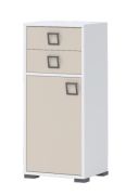 Kinderzimmer - Kommode Benjamin 22, Farbe: Weiß / Creme - Abmessungen: 102 x 44 x 37 cm (H x B x T)