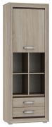 Schrank Kundiawa 28, Farbe: Sonoma Eiche hell / Sonoma Eiche dunkel - Abmessungen: 200 x 70 x 40 cm (H x B x T)