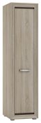 Schrank Kundiawa 37, Farbe: Sonoma Eiche hell / Sonoma Eiche dunkel - Abmessungen: 200 x 50 x 58 cm (H x B x T)