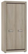 Drehtürenschrank / Kleiderschrank Kundiawa 36, Farbe: Sonoma Eiche hell / Sonoma Eiche dunkel - Abmessungen: 200 x 90 x 58 cm (H x B x T)