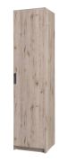 Drehtürenschrank / Kleiderschrank Tripoli 01, Farbe: Eiche- Abmessungen: 198 x 47 x 54 cm (H x B x T)