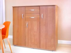 Kommode Kebumen 12, Farbe: Erle - Abmessungen: 120 x 120 x 45 cm (H x B x T)