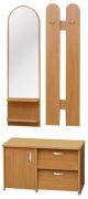 Garderobe Paseh 05, Farbe: Erle - Abmessungen: 200 x 80 x 38 cm (H x B x T)