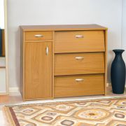 Schuhschrank Pamanukan 25, Farbe: Erle - Abmessungen: 78 x 90 x 38 cm (H x B x T)