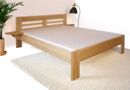 Doppelbett / Gästebett Buche massiv Vollholz natur 114, inkl. Lattenrost - Abmessung 160 x 200 cm