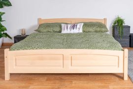 Doppelbett / Gästebett Buche massiv Vollholz natur 117, inkl. Lattenrost - Abmessung 160 x 200 cm