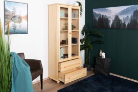 Vitrinenschrank Kiefer natur