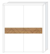 Rahmen für Schiebetürenschrank / Kleiderschrank Faleasiu 06 und 07, Farbe: Weiß