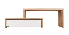 TV - Unterschrank Wooden Nature 107 Eiche teilmassiv geölt - 185 x 60 x 45 cm (B x H x T)