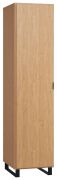 Drehtürenschrank / Kleiderschrank Patitas 12, Farbe: Eiche - Abmessungen: 195 x 47 x 57 cm (H x B x T)