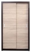 Schiebetürenschrank / Kleiderschrank Sepatan 07, Farbe: Wenge / Sonoma Eiche - Abmessungen: 210 x 100 x 60 cm (H x B x T)