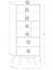 Kommode Maremmano 04, Farbe: Eiche / Weiß - Abmessungen: 140 x 57 x 42 cm (H x B x T)