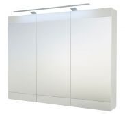 Bad - Spiegelschrank Eluru 06, Farbe: Weiß glänzend – 70 x 90 x 14 cm (H x B x T)