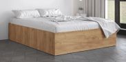 Bett mit modernen Design Dufourspitze 08, Farbe: Eiche - Liegefläche: 140 x 200 cm (B x L)