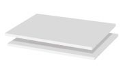 Fachboden für Schrank, 2er Set; Farbe: Weiß - Abmessungen: 88 x 50 cm (B x T)