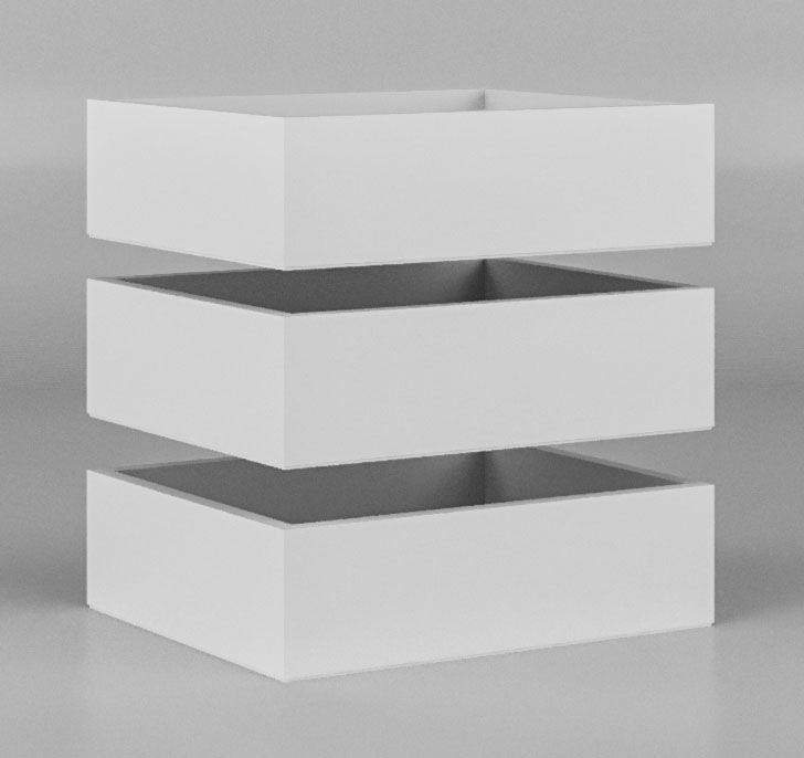 Schubladen für Kommode Burgos 11, Farbe: Weiß