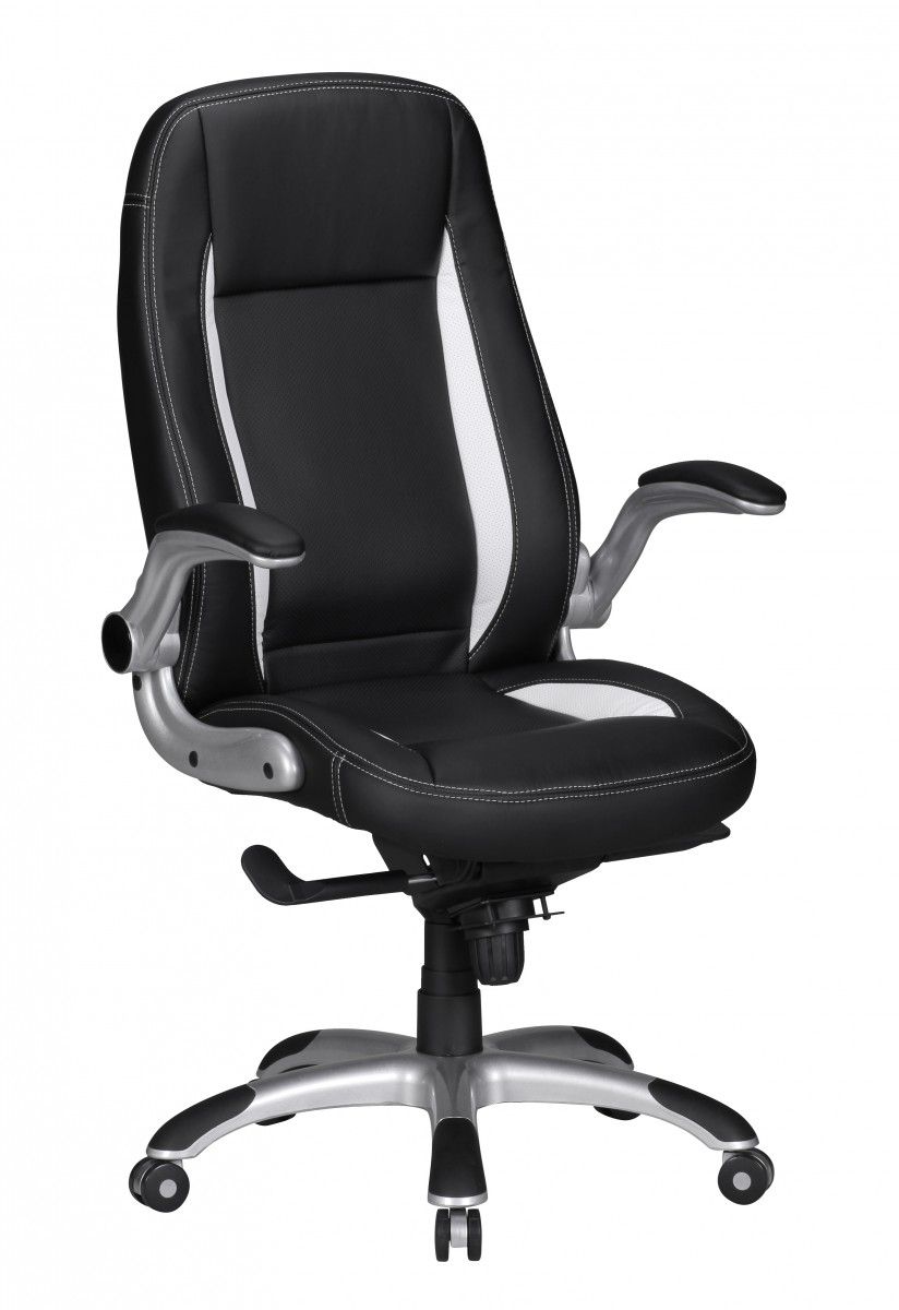 Comfort Bürostuhl Apolo 50, Farbe: Schwarz / Weiß, im sportlichen