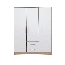 Drehtürenschrank / Kleiderschrank Hannut 10, Farbe: Weiß / Eiche - Abmessungen: 190 x 50 x 56 cm (H x B x T)